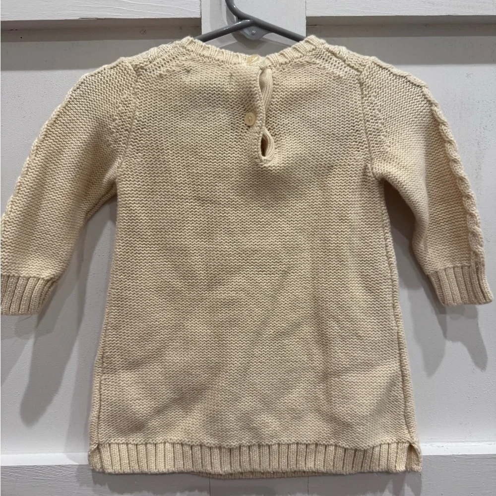 GAP Cream Cable Knit Kids Dress